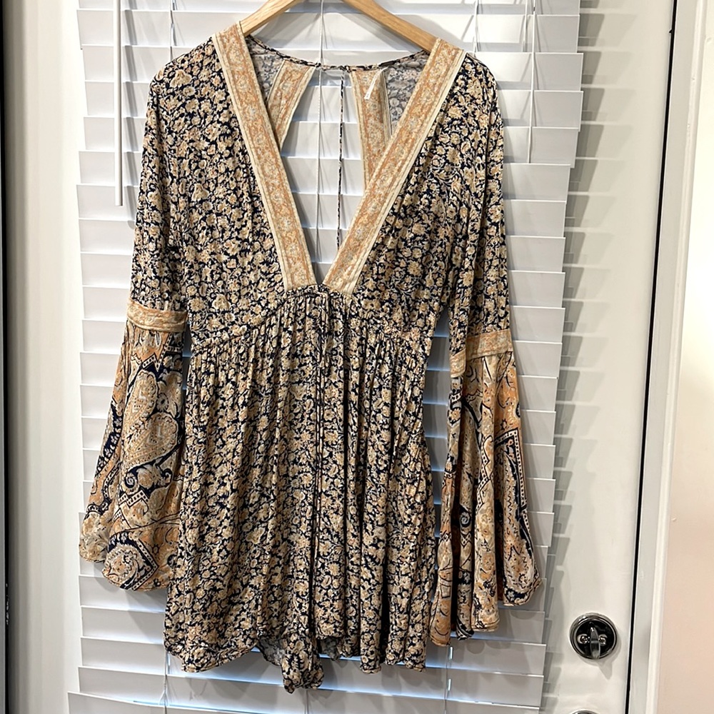 Free People Floral Romper M